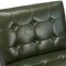 30.5"H Mid-Century Modern Leatherette Button-tufted Accent Arm Chair with Black Metal Frame